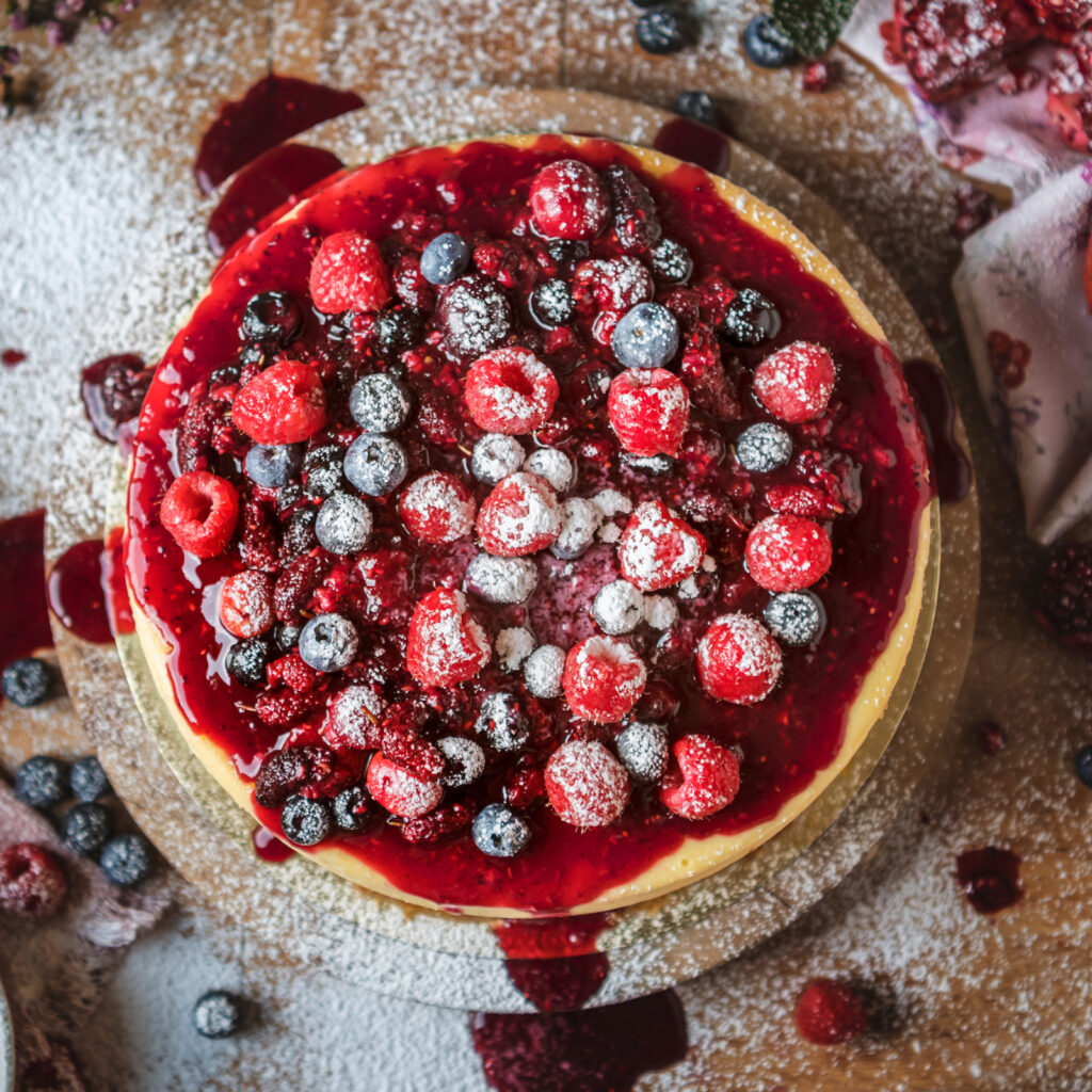 3 berry cheesecake recipe using Below Zero