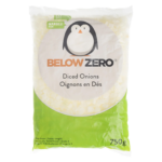 Below Zero diced onions