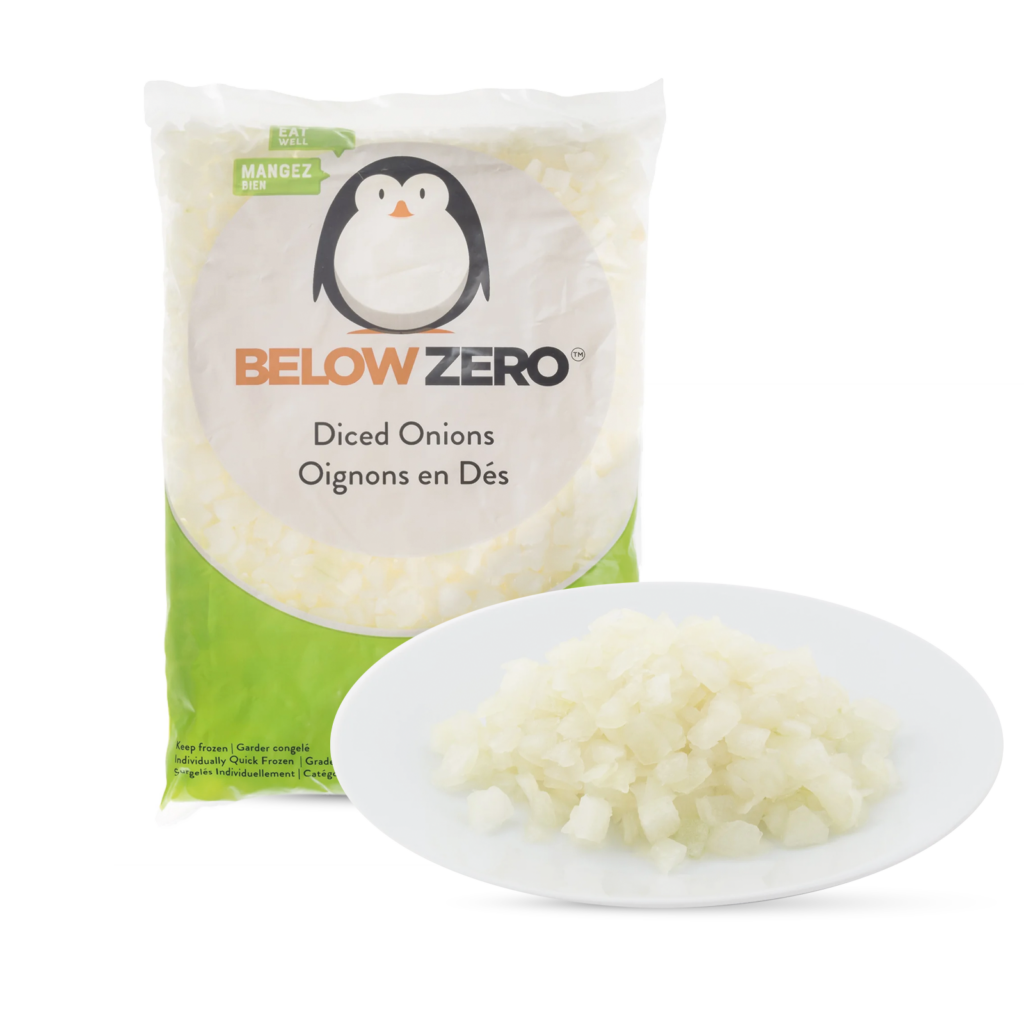 Below Zero diced onions