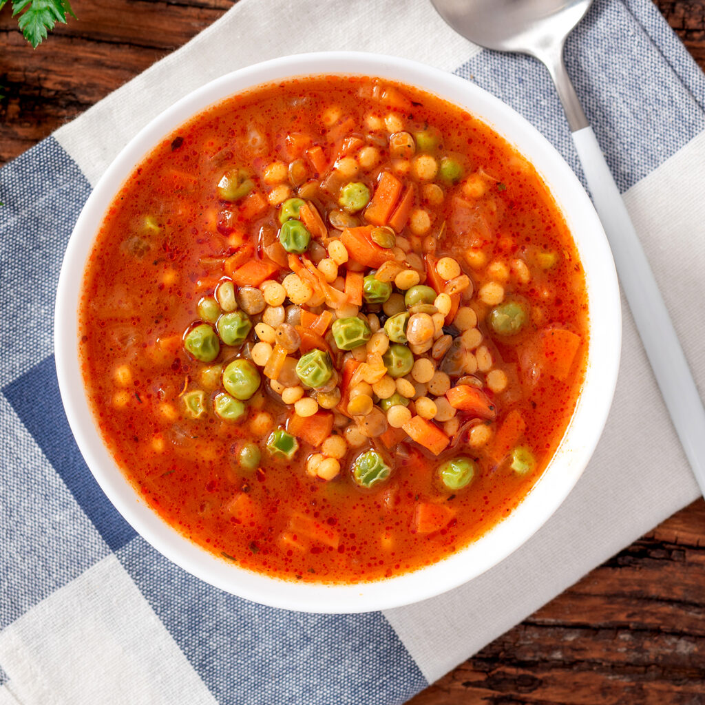 Vegetable soup recipe using Below Zero