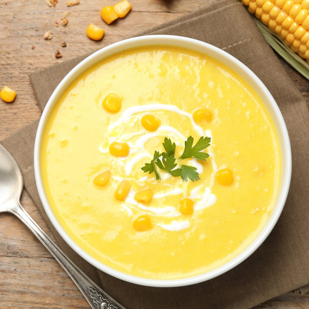 Corn soup using Below Zero