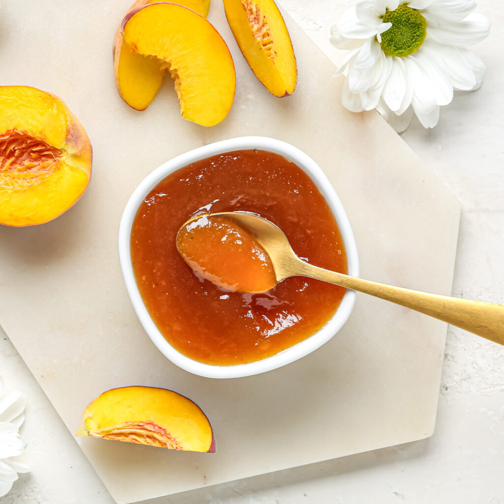 Peach confiture recipe using Below Zero