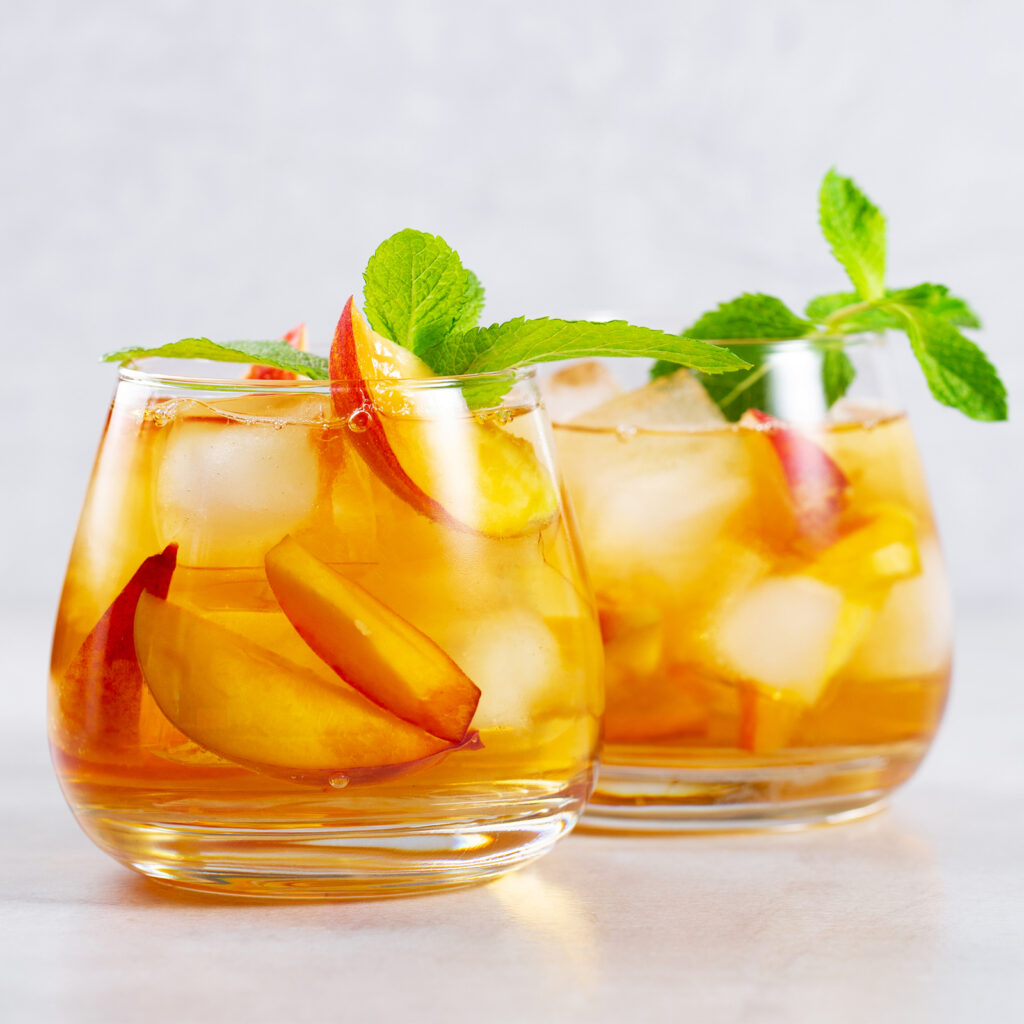 Peach iced tea recipe using Below Zero